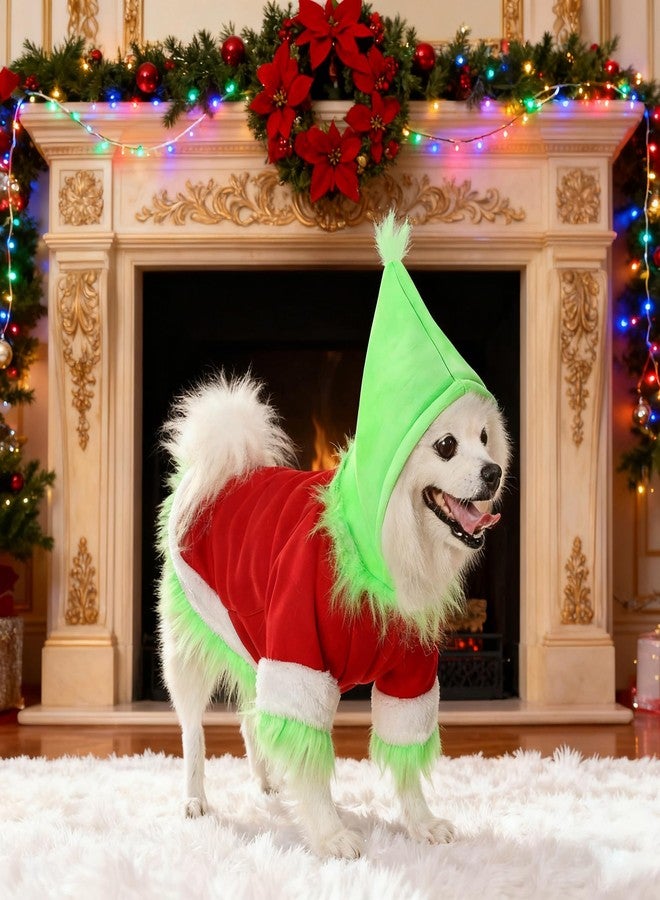 Yoption Christmas Dog Costume, Green Character Hoodie, Christmas Cosplay Dress Up for Puppy, Dogs, Cats (XXL) - Image 5
